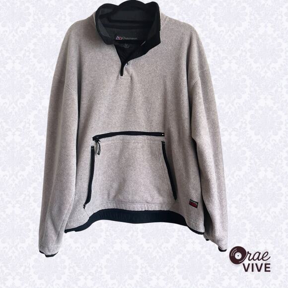 Vintage Outersport Fleece Pullover Men's Large Gray - Picture 1 of 5